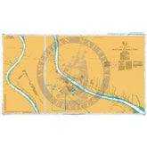 British Admiralty Nautical Chart 3843: Inner Bar to Kabda Point